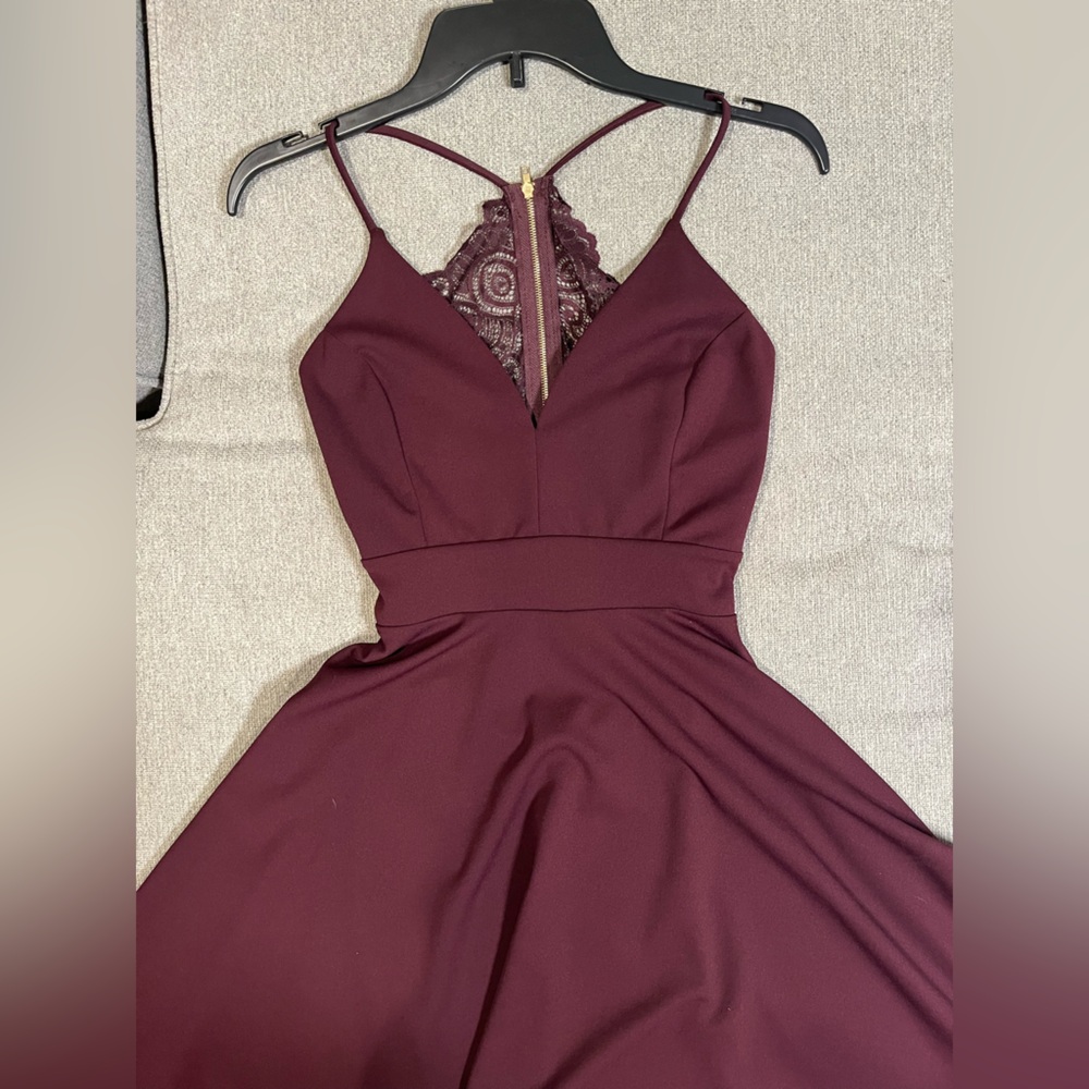 Windsor High Low Dress- Plum Color